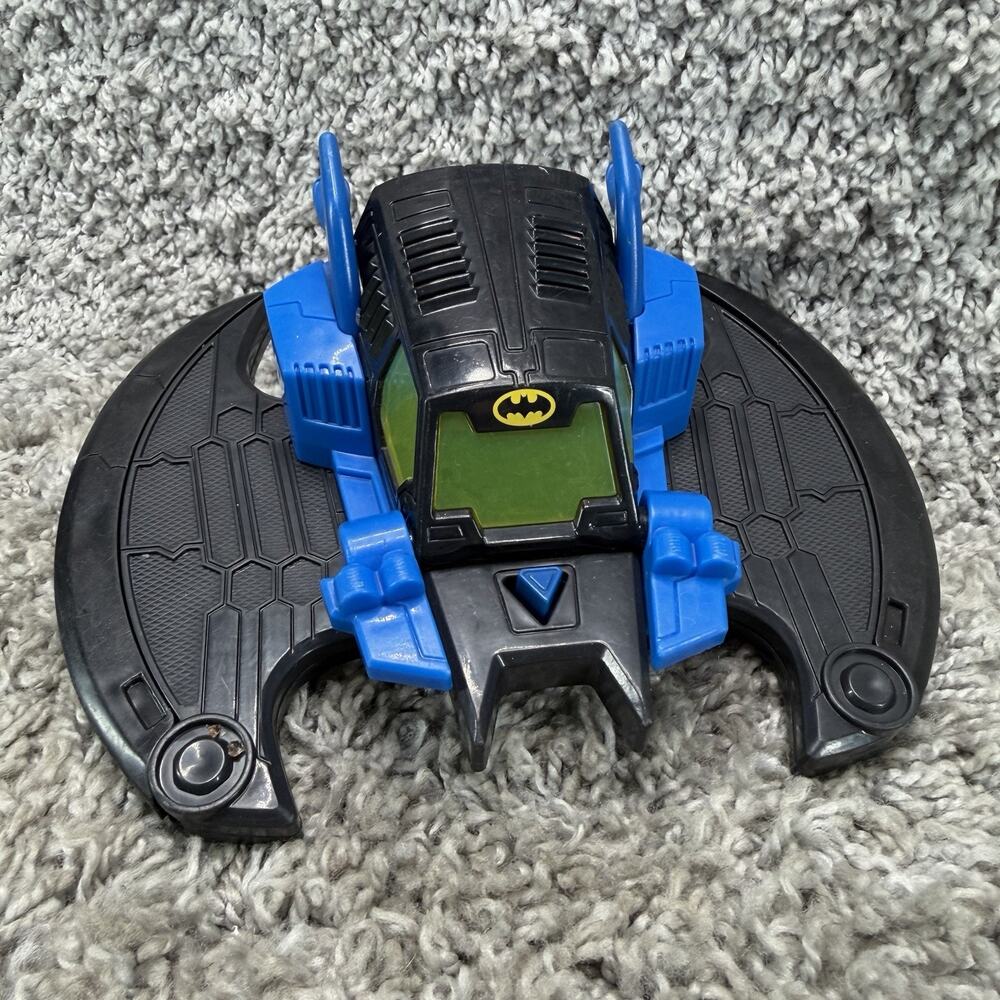 Batman Batcave Vehicle Playset Blue Black Batwing DC Comics Toy 2013